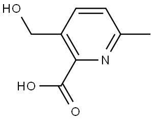 3-(Hydroxymethyl)-6-methylpicolinic acid Struktur