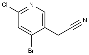(4-Bromo-6-chloro-pyridin-3-yl)-acetonitrile Struktur