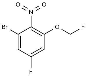 Benzene,1-bromo-5-fluoro-3-(fluoromethoxy)-2-nitro- Struktur