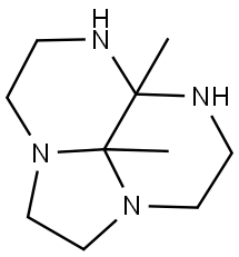 3H,6H-2a,5,6,8a-Tetraazaacenaphthylene, octahydro-5a,8b-dimethyl- Struktur