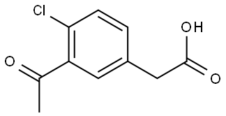2-(3-acetyl-4-chlorophenyl)acetic acid Struktur