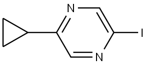 Pyrazine, 2-cyclopropyl-5-iodo- Struktur