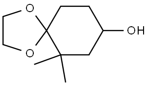6,6-dimethyl-1,4-dioxaspiro[4.5]decan-8-ol Struktur