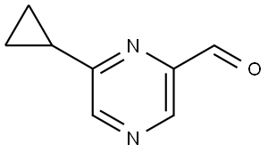 6-Cyclopropylpyrazine-2-carbaldehyde Struktur