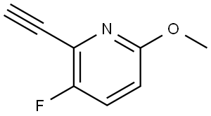 2-Ethynyl-3-fluoro-6-methoxypyridine Struktur