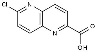 6-Chloro-1,5-naphthyridine-2-carboxylic acid Struktur