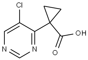 1-(5-Chloropyrimidin-4-yl)cyclopropane-1-carboxylic acid Struktur