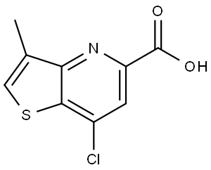 7-Chloro-3-methylthieno[3,2-b]pyridine-5-carboxylic acid Struktur