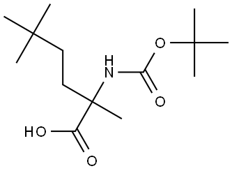 (S)-2-((tert-Butoxycarbonyl)amino)-2,5,5-trimethylhexanoic acid Struktur