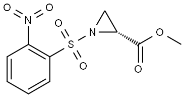 (R)-methyl 1-((2-nitrophenyl)sulfonyl)aziridine-2-carboxylat Struktur