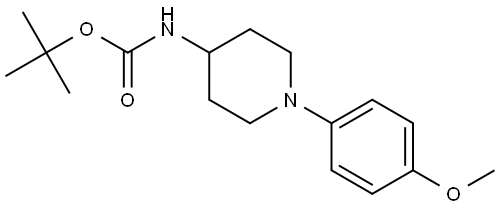 Carbamic acid, N-[1-(4-methoxyphenyl)-4-piperidinyl]-, 1,1-dimethylethyl ester Struktur