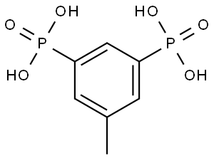 (5-methyl-1,3-phenylene)bis(phosphonic acid) Struktur