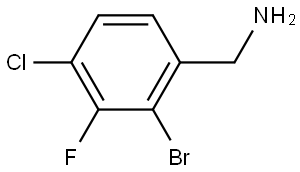 (2-Bromo-4-chloro-3-fluorophenyl)methanamine Struktur