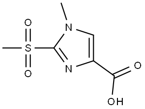 1-Methyl-2-(methylsulfonyl)-1H-imidazole-4-carboxylic acid Struktur