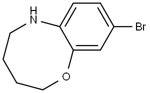9-Bromo-3,4,5,6-tetrahydro-2H-benzo[b][1,4]oxazocine Struktur