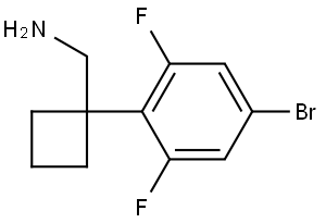 1-(4-bromo-2,6-difluorophenyl)cyclobutyl]methanamine Struktur