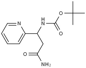 tert-butyl 3-amino-3-oxo-1-(pyridin-2-yl)propylcarbamate Struktur