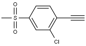 2-Chloro-1-ethynyl-4-(methylsulfonyl)benzene Struktur