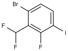 1-Bromo-2-(difluoromethyl)-3-fluoro-4-iodobenzene Structure