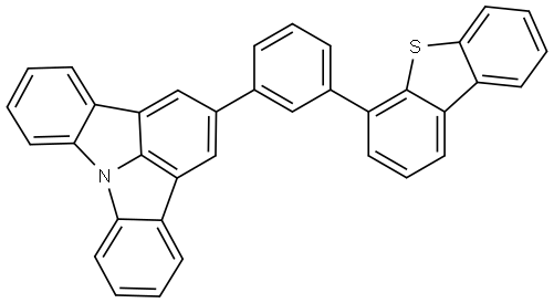 Indolo[3,2,1-jk]carbazole, 2-[3-(4-dibenzothienyl)phenyl]- Struktur