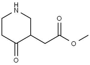 Methyl 2-(4-oxopiperidin-3-yl)acetate Struktur