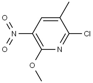 2-Chloro-6-methoxy-3-methyl-5-nitropyridine Struktur