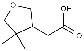 2-(4,4-Dimethyltetrahydrofuran-3-yl)acetic acid Struktur