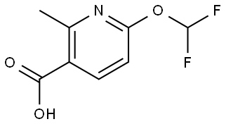 6-(Difluoromethoxy)-2-methylnicotinic acid Struktur