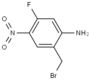 2-(Bromomethyl)-5-fluoro-4-nitrobenzenamine Structure