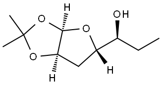β-L-ribo-Heptofuranose, 3,6,7-trideoxy-1,2-O-(1-methylethylidene)- Struktur
