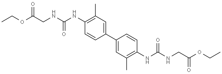 4,4'-BIS(ETHOXYCARBONYLMETHYLUREIDO)-3,3'-DIMETHYLBIPHENYL Struktur