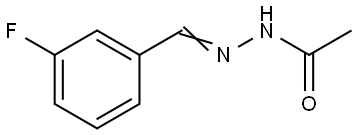 ACETIC (3-FLUOROBENZYLIDENE)HYDRAZIDE Struktur