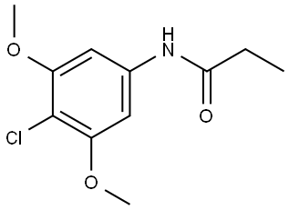 4'-CHLORO-3',5'-DIMETHOXYPROPIONANILIDE Struktur