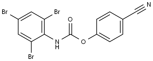 4-CYANOPHENYL N-(2,4,6-TRIBROMOPHENYL)CARBAMATE Struktur