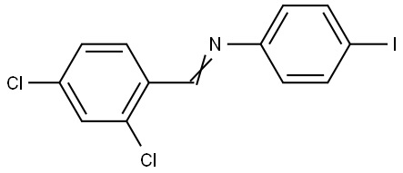 N-(2,4-DICHLOROBENZYLIDENE)-4-IODOANILINE Struktur