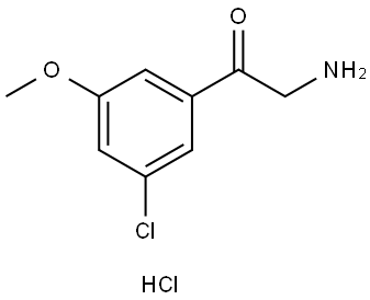 3-Chloro-5-methoxyphenacylamine hydrochloride Struktur
