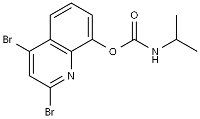 2,4-DIBROMO-8-QUINOLYL N-ISOPROPYLCARBAMATE Structure