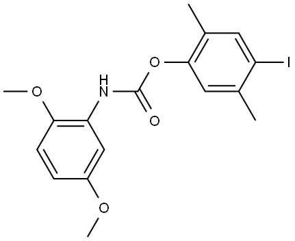 2,5-DIMETHYL-4-IODOPHENYL N-(2,5-DIMETHOXYPHENYL)CARBAMATE Struktur