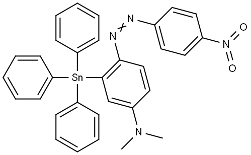 4-(DIMETHYLAMINO)-4'-NITRO-2-(TRIPHENYLSTANNYL)AZOBENZENE Struktur