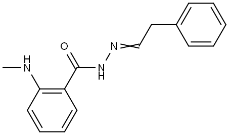 N-METHYLANTHRANILIC (2-PHENYLETHYLIDENE)HYDRAZIDE Struktur