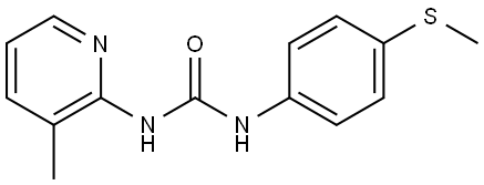 1-(3-METHYL-2-PYRIDYL)-3-(4-(METHYLTHIO)PHENYL)UREA Struktur