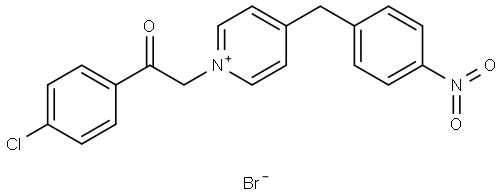 Pyridinium, 1-[2-(4-chlorophenyl)-2-oxoethyl]-4-[(4-nitrophenyl)methyl]-, bromide (1:1) Struktur