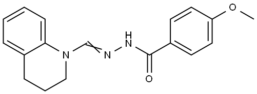 4-METHOXY-BENZOIC ACID (3,4-DIHYDRO-2H-QUINOLIN-1-YLMETHYLENE)-HYDRAZIDE Struktur