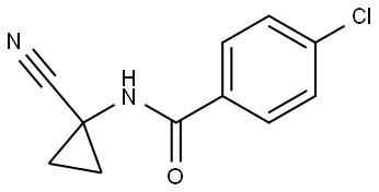 Benzamide, 4-chloro-N-(1-cyanocyclopropyl)- Struktur