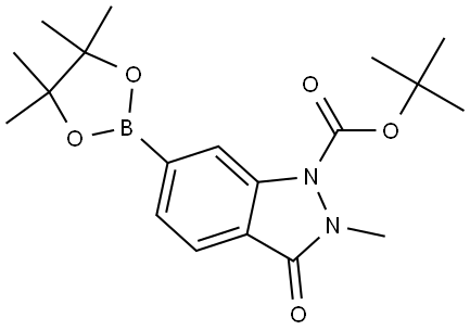 tert-butyl 2-methyl-3-oxo-6-(4,4,5,5-tetramethyl-1,3,2-dioxaborolan-2-yl)-2,3-dihydro-1H-indazole-1-carboxylate Structure