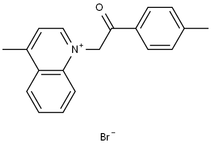 4-METHYL-1-(2-(4-METHYLPHENYL)-2-OXOETHYL)QUINOLINIUM BROMIDE Struktur