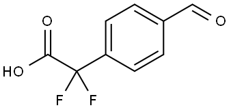 2,2-Difluoro-2-(4-formylphenyl)acetic acid Struktur