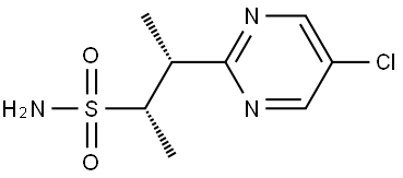 (2S,3R)-3-(5-chloropyrimidin-2-yl)butane-2-sulfonamide Struktur