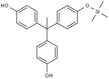 Phenol, 4,4′-[1-[4-[(trimethylsilyl)oxy]phenyl]ethylidene]bis- Struktur