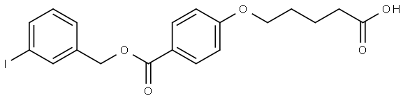 Benzoic acid, 4-(4-carboxybutoxy)-, 1-[(3-iodophenyl)methyl] ester Struktur